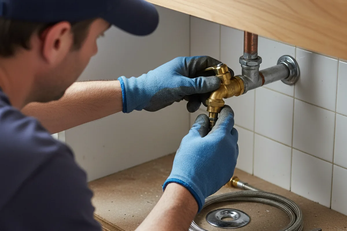 Shutoff valve and fitting work during Repiping in Wapella